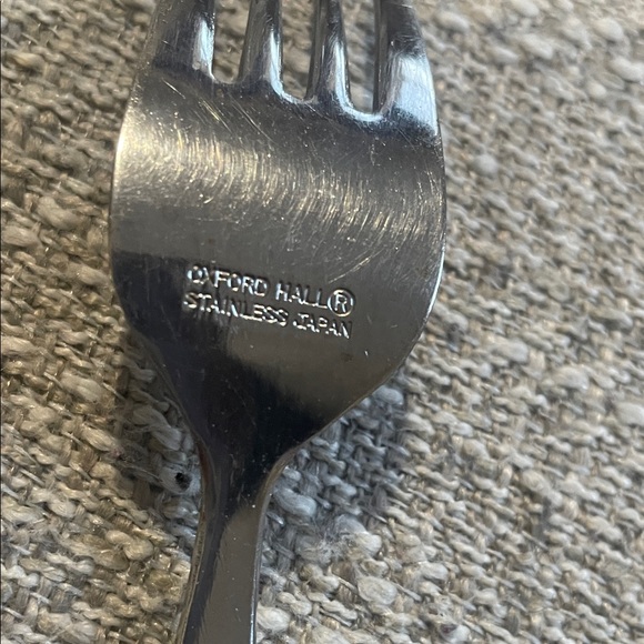 Vintage Oxford Hall Stainless Japan Blue Handle Flatware Set 29 Pc Mid Century - Picture 9 of 9